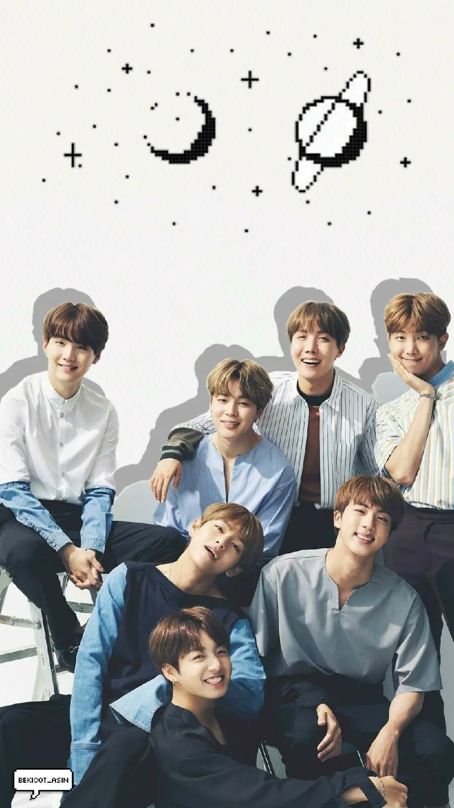 BTS quality photo of a seven-member Korean boy band