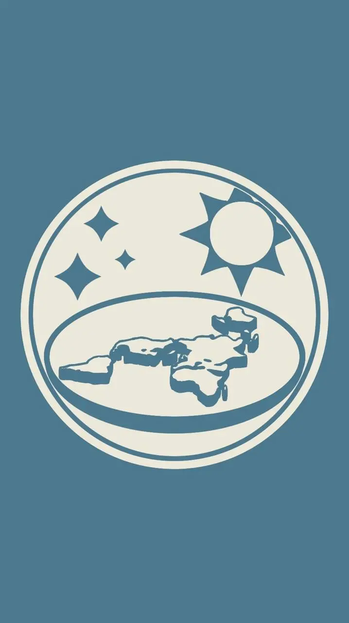 The most beautiful mobile wallpaper with an amazing flat Earth design with a beautiful cement blue theme