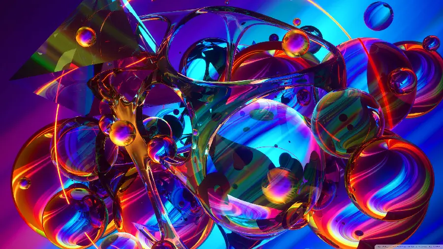 3D image of glass and glass objects