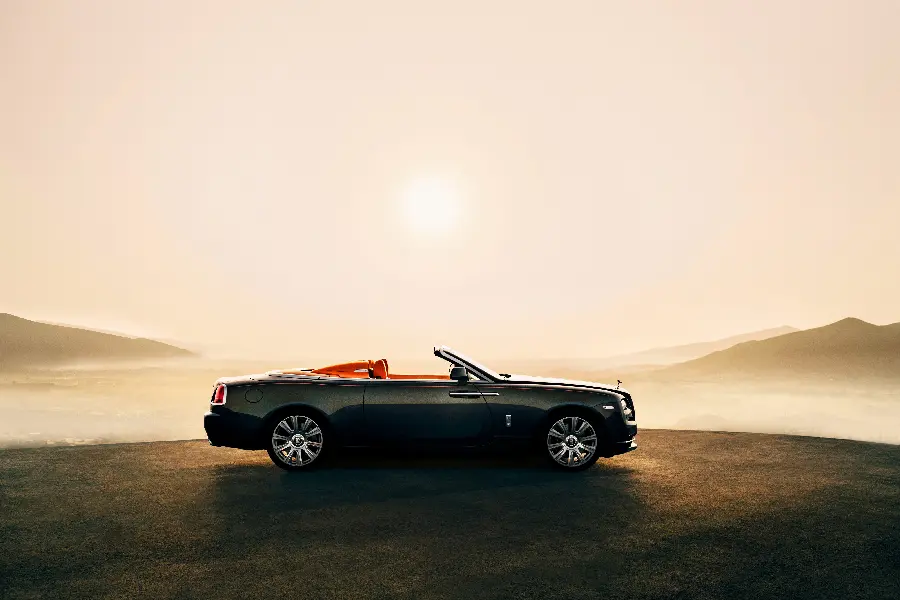 The latest model of Rolls Royce foreign sports car without a roof