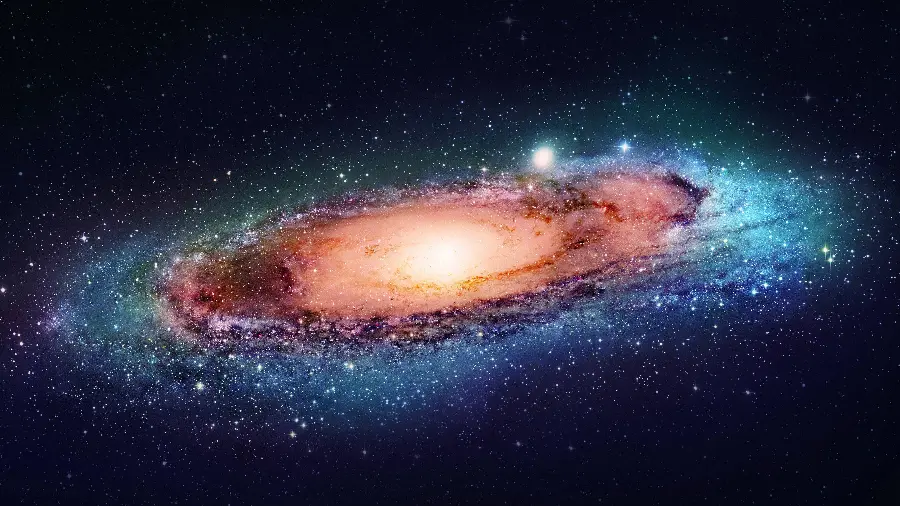 Milky Way Galaxy Desktop Background with Various Celestial Objects Around It for Windows