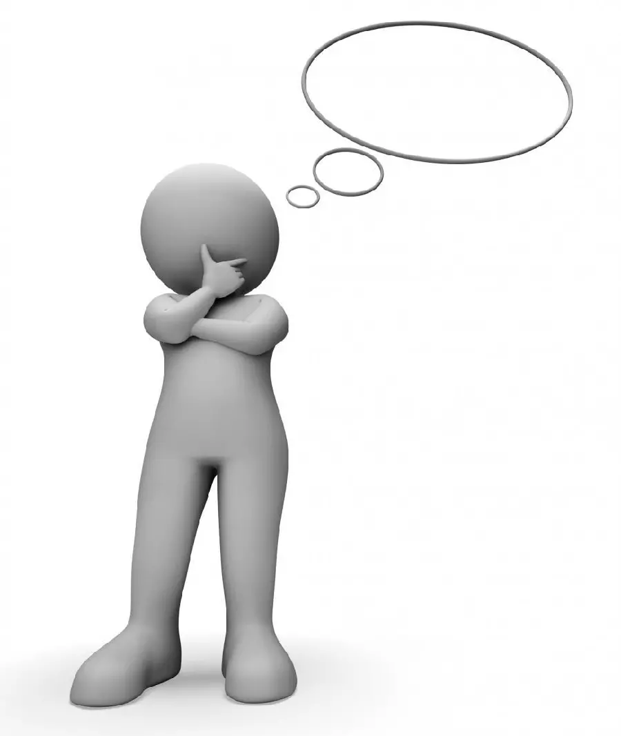 Download stock photo without background of a thinking man