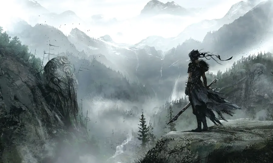 Free download of the Lone Warrior game wallpaper with a sad and cold theme suitable for desktop