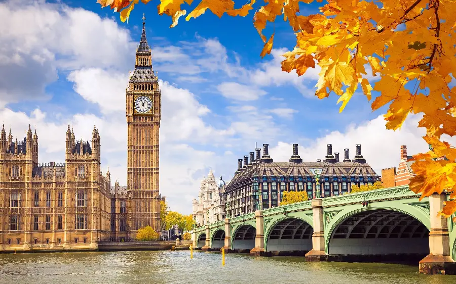 Wallpaper of the beautiful city of London with old buildings in high quality