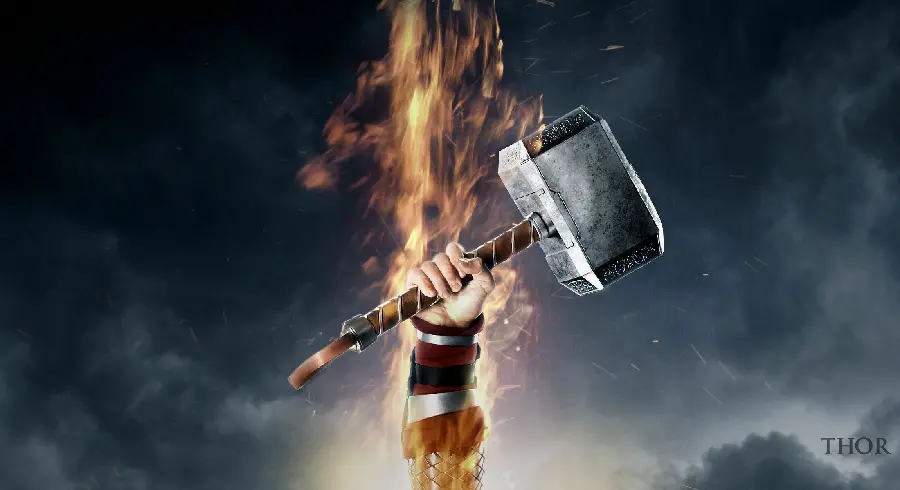 Thor's hammer and weapon photo for WhatsApp and Instagram profiles