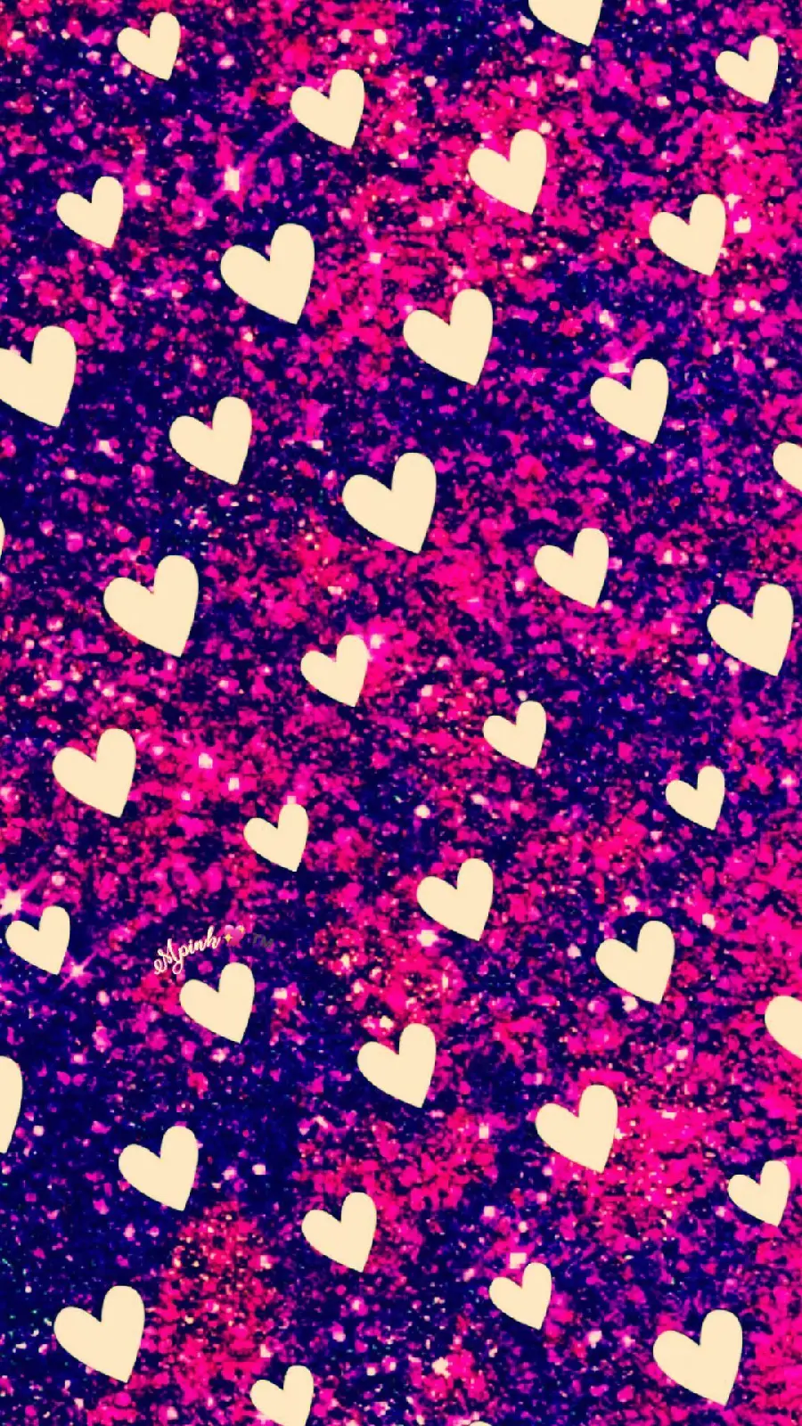 Download heart background with a pink and navy theme