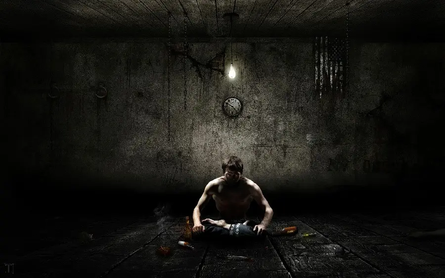 Focusing background photo of a Japanese karate fighter for profile and background