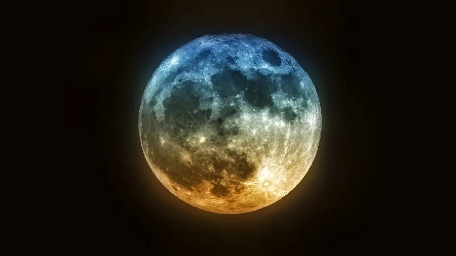 Very beautiful and high-quality photo of the full moon up close for mobile wallpaper