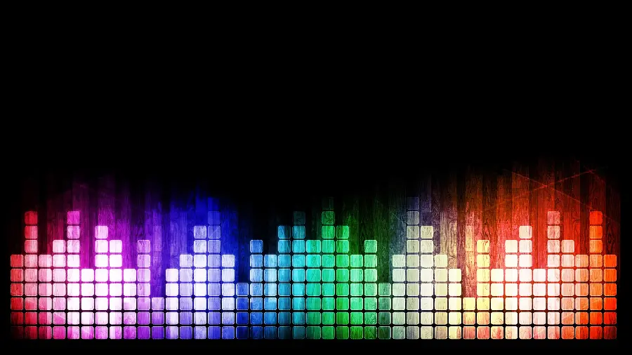 A spectacular image of colorful equalizers for computer backgrounds