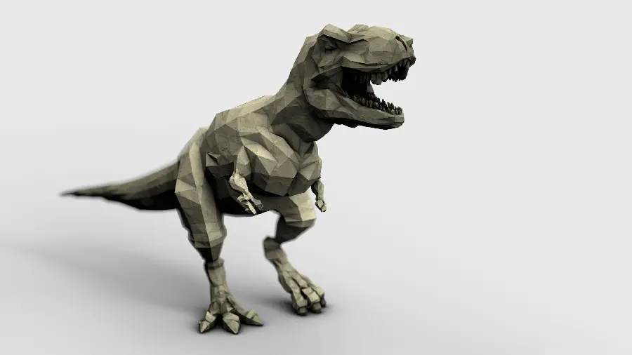 3D Origami T-Rex Dinosaur Wallpaper