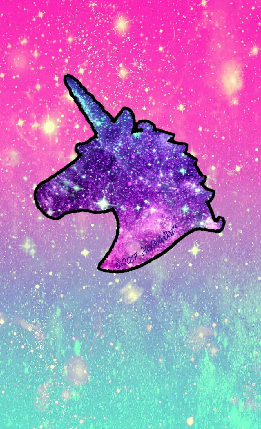 Download starry unicorn wallpaper in 4K quality