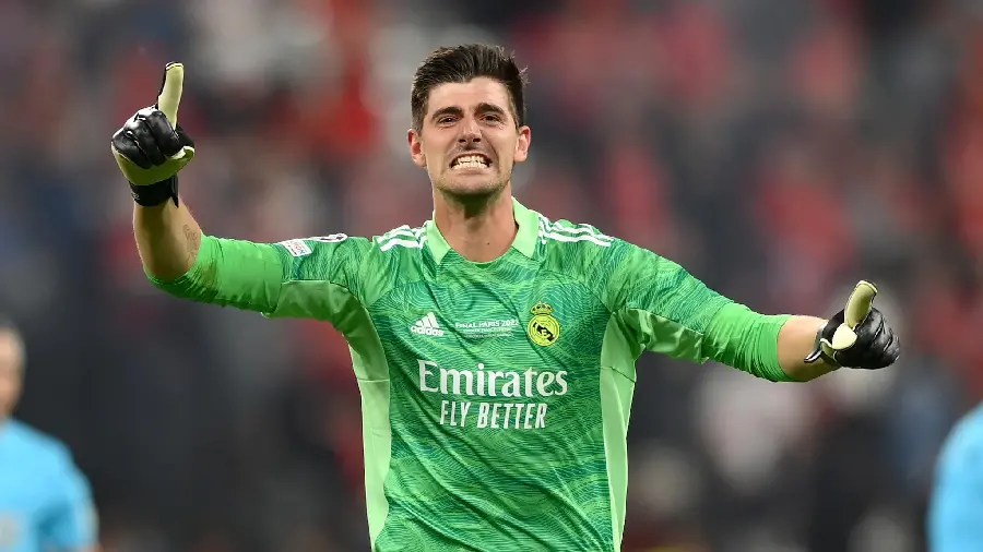 Photo of joy of Thibaut Courtois in the 2022 Champions League Final