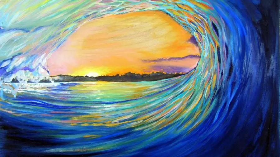 Beautiful and spectacular photo of sea waves for profile and background
