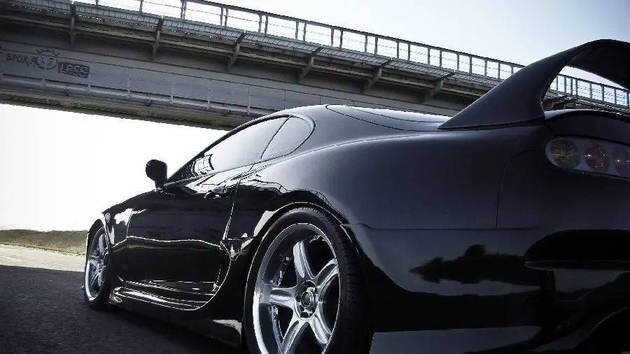 Download Black Toyota Supra Car Wallpaper for Desktop