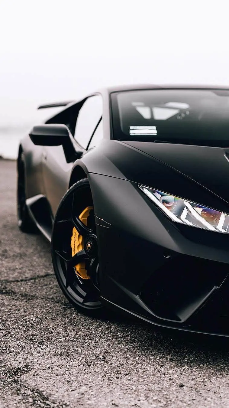 Black Lamborghini black background for phone