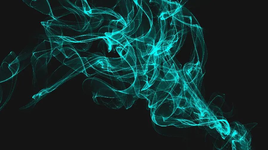 Cool and artistic photo of different and beautiful blue smoke