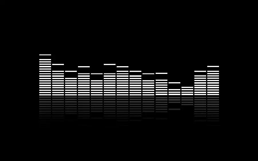 Digital image Exception of white equalizer with dark background in HD quality