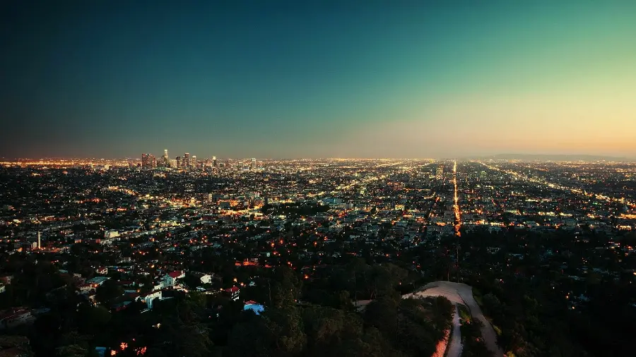 Photo of the residential areas of the big city of Los Angeles