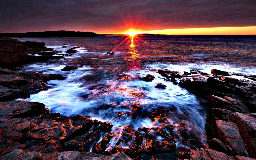 Incredibly unique and beautiful photo of Acadia National Park in high quality