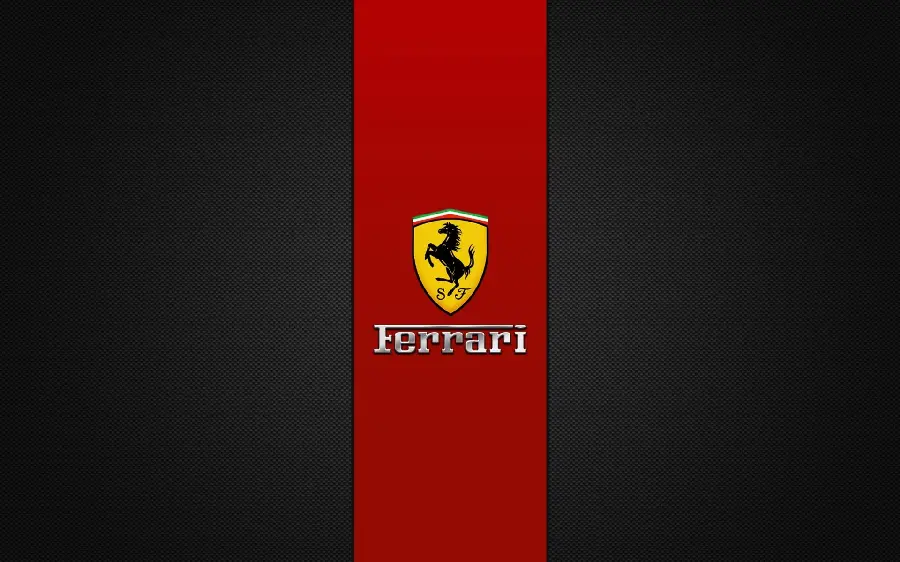 The most downloaded Windows 11 background image with the Ferrari logo design in black and red