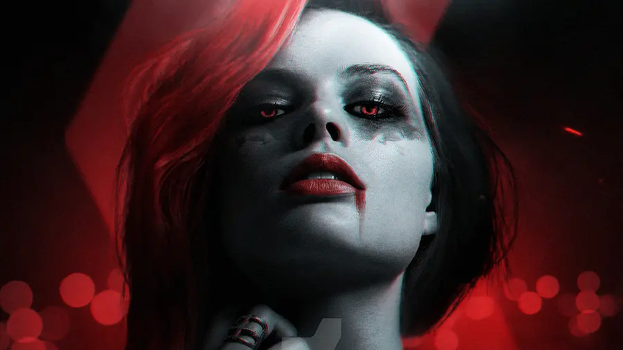 Margot Robbie's scary photo with red hair and red lips
