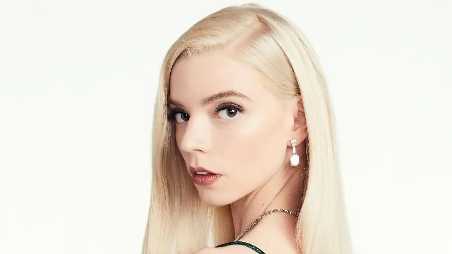 Download Anya Taylor Joy American actress and model wallpaper with white background