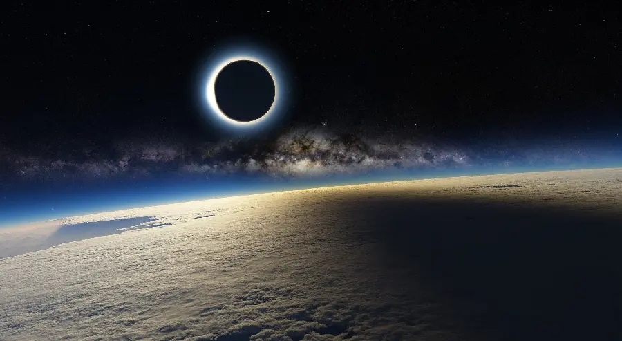 Real Full Hd background of a lunar eclipse on the Earth from NASA