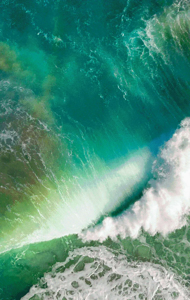 Download high-quality iPhone background in iOS 8 with a waterfall design with a different view