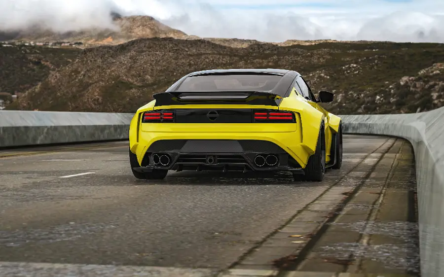 Download beautiful and cool Nissan car wallpaper with yellow and black colors