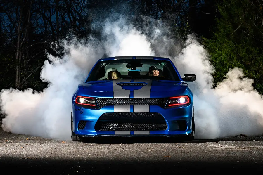 Dark Blue Challenger Car Picture for Wallpaper and Background