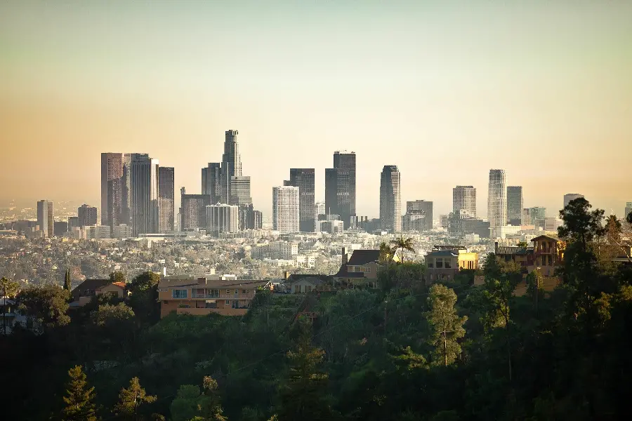Photo and wallpaper of Los Angeles city with famous towers in downtown for profile