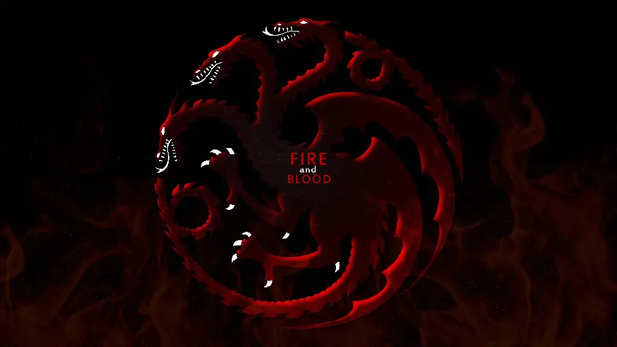 Fire & Blood House of the Dragon background image for computer