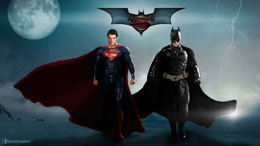 Superman and Batman wallpaper fantasy for boys, special and cool