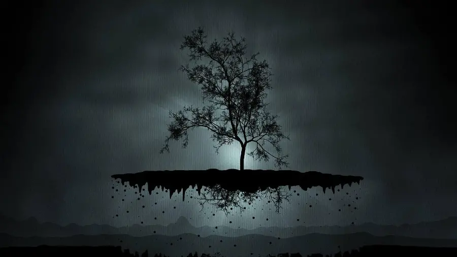 Cool Digital Art Image with Dark and Black Tree Design
