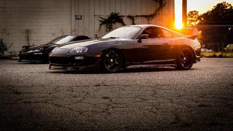 Download a high-quality image of the most expensive black Toyota Supra