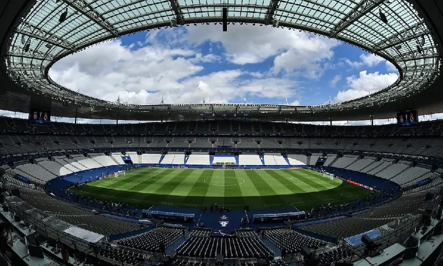 Photo of the Stade France stadium hosting the 2022 Champions League Final