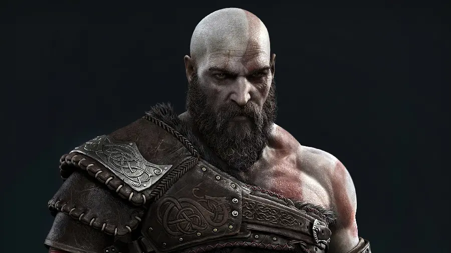 The best wallpaper of the God of War game series with a black and black background
