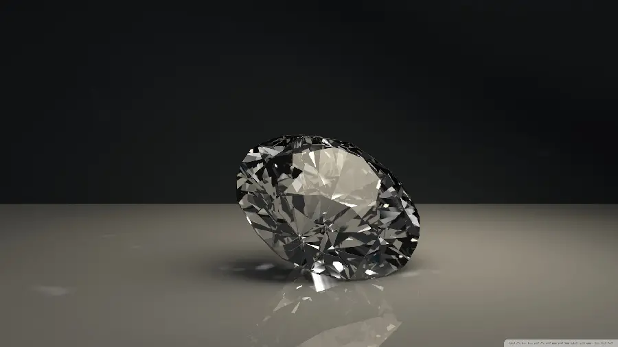 Beautiful image of a precious diamond in 3D