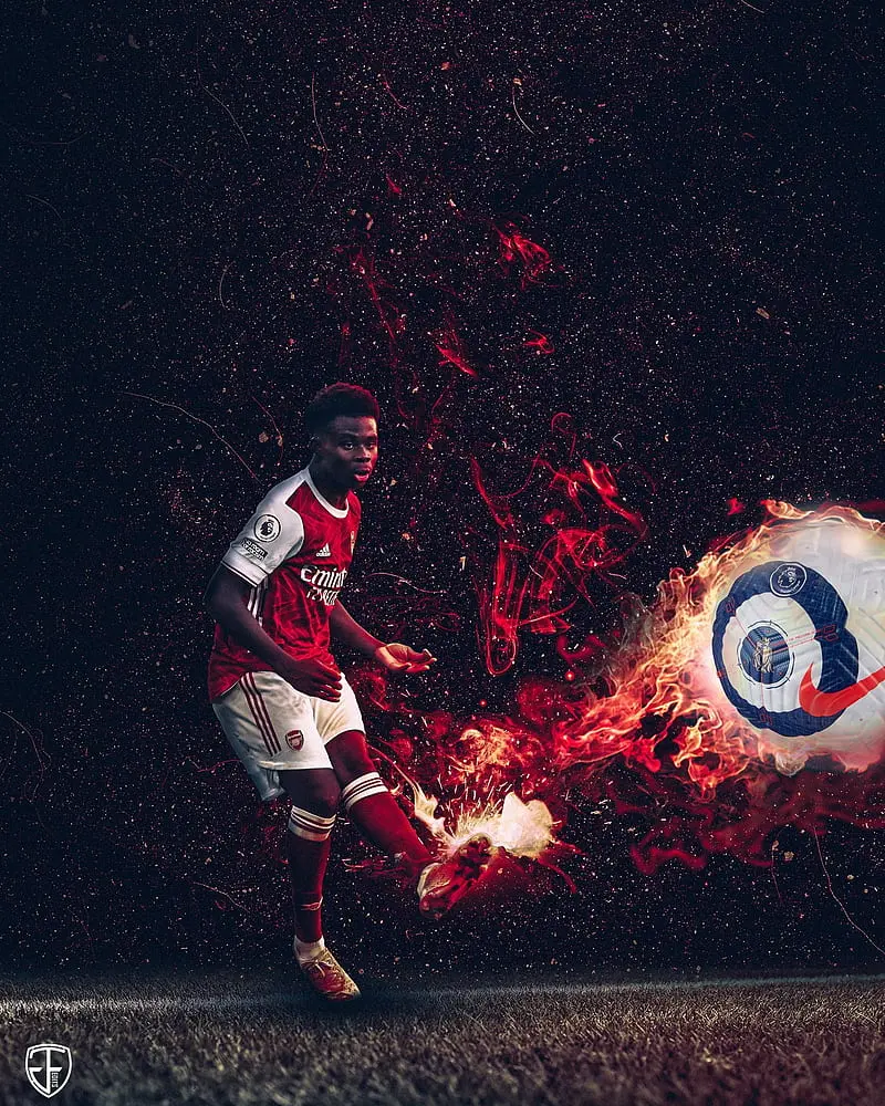 Fantasy photo of Bukayo Saka shooting