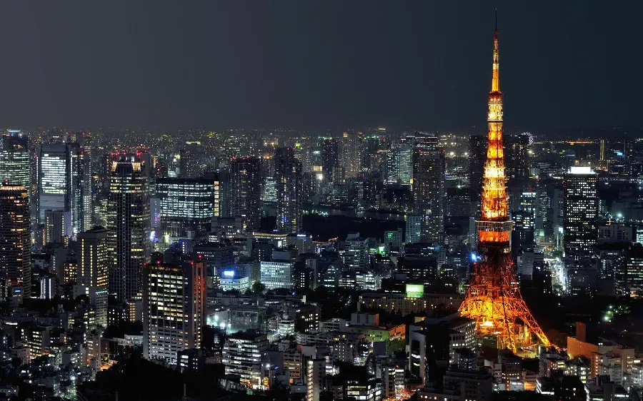 Amazing night photo of Tokyo and the famous Tokyo Tower located in Shiba Park