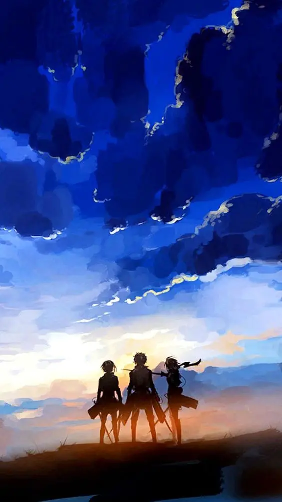 Download the beautiful and attractive background of the anime Attack on Titan for your phone 