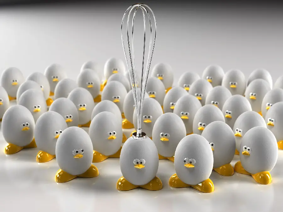 Interesting background of colorful eggs
