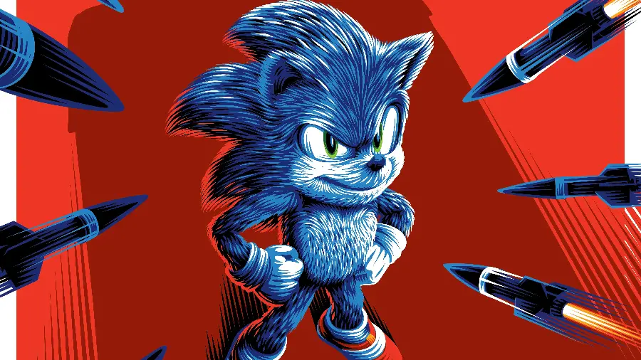 Sonic Background Image Sonic with red background