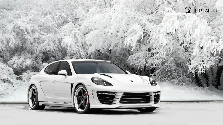 White Porsche Panamera Background for Desktop Background