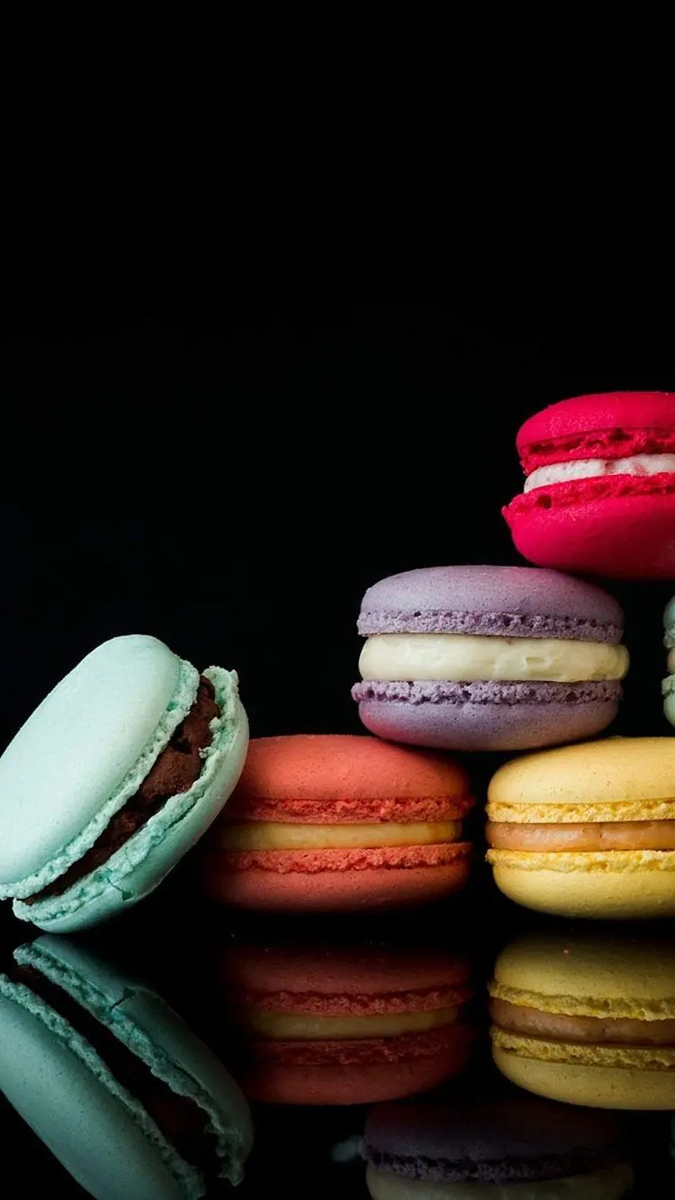 Macaron sweets background for high quality phone