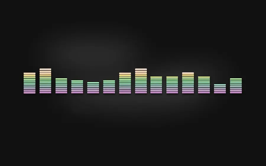 Cool equalizer photo with black background for desktop