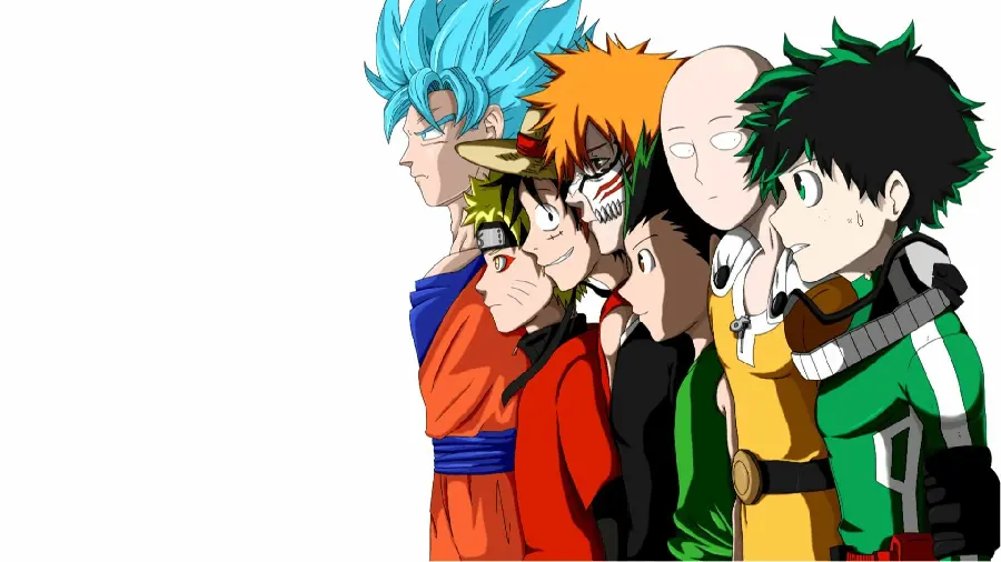 Wallpaper of the characters of the anime My Hero Academia