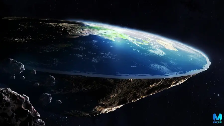 Download a spectacular wallpaper of a flat Earth in special quality