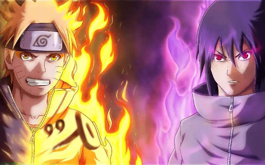 Images of Naruto Uzumaki and Sasuke Uchiha in high quality for wallpaper