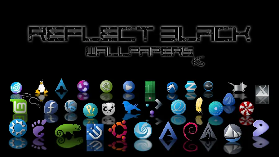 Photos of Linux software for wallpaper with black background